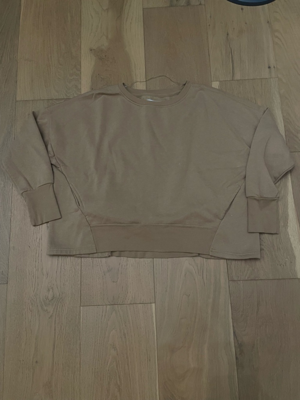 Casual Crewneck Sweatshirt in Taupe